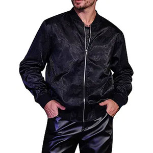 Custom <b>Slim</b>-<b>Fitting</b> Men's Long Sleeve Bomber <b>Jacket</b> Winter University Sports Letterman Style - Product Image 1