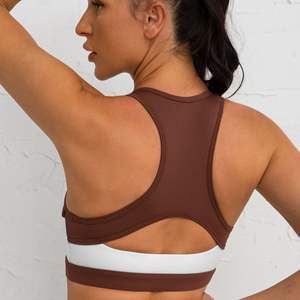 Top sin mangas de diseño para correr y mallas Crop Top Gym Workout Fitness Yoga Outdoor Custom New High Support Woman Sport Bra - Product Image 6