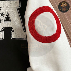 Color Negro Azul 2025 con tarifa al por mayor Impresión digital Ajuste holgado Manga larga Prendas de abrigo Chaquetas universitarias de béisbol universitario - Product Image 4