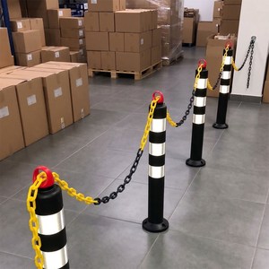 2.5 m Yellow-Black Plastic Chain Traffic Barrier - Product Image 2