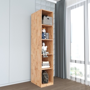 Armario Plegable de Madera Independiente con Estantes Decorativos Integrados-TQA68025 - Product Image 5
