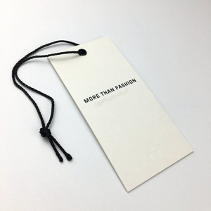 Etiquettes à suspendre de luxe en papier imprimé d'épaisseur de logo de marque personnalisée Etiquettes personnalisées de haute qualité pour vêtements - Product Image 5