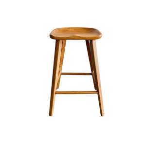 Chaises de restaurant en teck vieilli de qualité supérieure, design moderne et minimaliste, pieds longs - Product Image 4