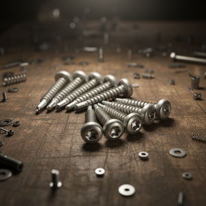 Vis autoperceuses métriques à tête bombée PDC en acier inoxydable (304/316/410) à filetage profond grossier, filetage standard, classe 8, grade naturel - Product Image 1