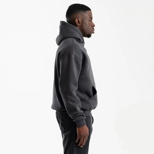 Fashion Hoodie for Men <b>Thick</b> <b>Fleece</b> Pullover Zipper Winter Wear Custom Wholesale Plain Hoodies Custom Logo - Product Image 5