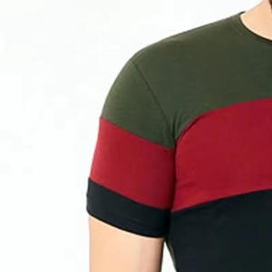Camiseta Moderna para Hombre con Bloques de Color, Diseño de Paneles a la Moda, Ropa Casual de Verano, 100% Algodón, Secado Rápido, Transpirable, Alta Calidad - Product Image 5