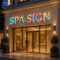 Enseigne de magasin personnalisée imperméable à l'eau, directement de l'usine, lettres LED, lettres lumineuses en forme de diamant pour la publicité