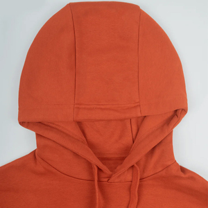 Pull-over surdimensionné en coton unisexe décontracté avec logo personnalisé pour l'hiver Streetwear avec col à capuche teint en uni - Product Image 2