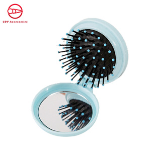 Korea Macarons Portable Carry <strong>Comb</strong> Solid Color Gasbag Air Cushion Makeup <strong>Mirror</strong> for Massage Tools - Product Image 3