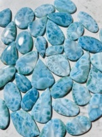 Prix de gros Larimar naturel lisse mélange forme Cabochons, Larimar Lot de pierres précieuses en vrac perles faites à la main pour la fabrication de bijoux,