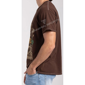 Conception de logo personnalisée OEM, vente en gros, t-shirt d'été pour homme à manches courtes, coupe classique, en jersey 100% coton, léger, imprimé - Product Image 3