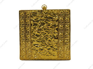 Handcrafted Gold Metal Square <b>Clutch</b> with <b>Pearl</b> Crystal Floral Mosaic Inlay Frame Luxury Designer Statement <b>Bag</b> gift her - Product Image 4