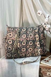 Sac de voyage décontracté en coton imprimé à la main Bagru, grande capacité, tactique, durable, de haute qualité, fermeture éclair de luxe - Product Image 5