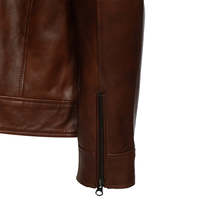 Veste de motard d'hiver pour homme personnalisée, épaisse, douce, en peau de mouton véritable, col montant, motif léopard, imperméable, coupe-vent, OEM