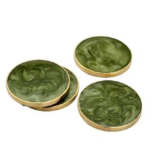 Ensemble de sous-verres décoratifs classiques écologiques en résine antidérapante de haute qualité, marque AMGE, cadeau, décoration de la maison, tasses à café et à thé - Product Image 4