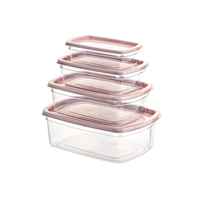 Minimalist 4-Piece Eco-Friendly PP Plastic Food <b>Storage</b> <b>Container</b> Set Dishwasher Safe <b>Kitchen</b> <b>Storage</b> Box - Product Image 3