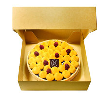 Boîtes de boulangerie en carton couleur personnalisées 9x9x2.5 avec fenêtre pour tartes, biscuits, pâtisseries, gâteaux de 9 pouces - Papier sérigraphié gaufré