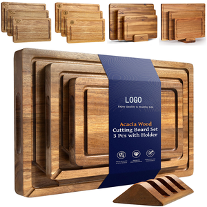 <span class=keywords><strong>Planche</strong></span> à découper en bois d'acacia massif avec rainure pour jus, accessoires de cuisine personnalisés, <span class=keywords><strong>prix</strong></span> d'usine, ensemble de planches à découper en bois - Product Image 1