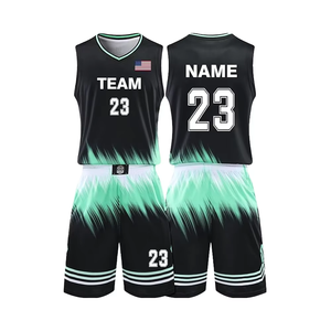 Ensemble maillot et short de basket-ball réversible sublimé personnalisé tailles adultes et jeunes 10 pièces uniformes d'équipe à faible quantité minimale de commande - Product Image 1