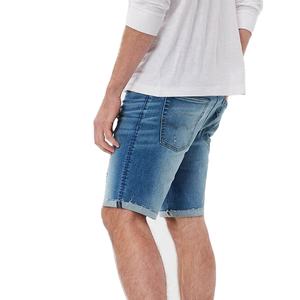 กางเกงยีนส์ขาสั้นของผู้ชายแบบวินเทจผ้าขนแกะสไตล์สตรีทแบบกำหนดเอง2025รูปแบบสีทึบมีกระเป๋าเป็นมิตรกับสิ่งแวดล้อม - Product Image 2