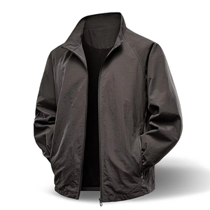 Primavera otoño hombres chaqueta Casual al aire libre soporte cuello cremallera a prueba de viento impermeable versátil deporte abrigo chaqueta de mezclilla hombres ropa - Product Image 1