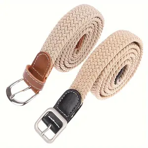 waist belt women elastic cotton 8cm braided elastic belt for men braided belt men