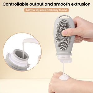 Flacon de voyage en silicone portable personnalisé de 100 ml, réutilisable, pour le stockage de cosmétiques, lotion, gel douche, soin de la peau, sérum - Product Image 4