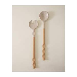 Juego de servidores de ensalada de Resina 100% HECHO A MANO VIBRANTE para uso doméstico y hotelero incluye cuchara de helado para servir ensalada - Product Image 3