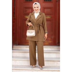 Veste blazer marron et ensemble 2 pièces hijab pour homme - Product Image 2