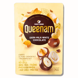 Fournisseur d'exportation de noix d'amande, de noix de cajou et de noix de macadamia enrobées de chocolat drageé pur de haute qualité, prix de gros, OEM/ODM, HALAL, 75 g - Product Image 1