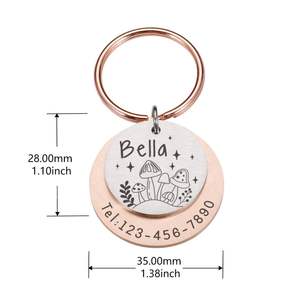 wholesale supplier Stainless Steel dog <b>Name</b> <b>Tag</b> manufacturer for Pet ID manufacturer Engraved Bone Shape Double Sided Dog - Product Image 2