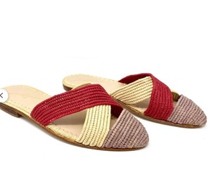 Sandales en raphia pour femmes Sandales en raphia confortables pour femmes, pantoufles pour femmes - Product Image 2