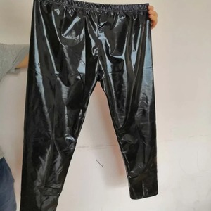 Pantalones ajustados sexis de cintura baja para hombre, nuevos pantalones de cuero sexis de imitación de cuero negro para puesta en escena - Product Image 4