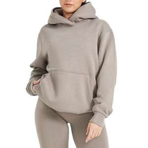Sudadera con Capucha Extra Grande de Felpa para Mujer, Sudadera Larga de Algodón, Sudadera con Capucha de Talla Grande, Ropa de Calle, Sudadera Cálida de Invierno - Product Image 2