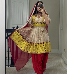 Vêtements traditionnels faits à la main robe afghane haute qualité meilleur matériel afghan Vintage femmes robes 0593 - Product Image 4