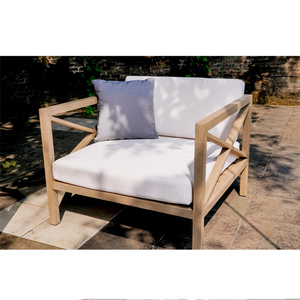 Conjunto de Jardín Moderno Denver Lounge para 8 Personas, Madera de Teca Sólida con Cojín Impermeable, Resistente a los Rayos UV y a la Intemperie - Product Image 2