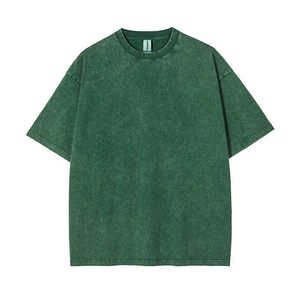 Camiseta Premium Acidwash para hombre 100% algodón con estilo Casual Vintage diseño cómodo ajuste duradero para traje de verano - Product Image 4