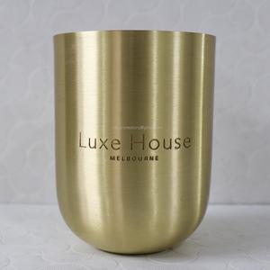 โหลเทียนทองเหลืองสีทองภาชนะทองเหลืองเคลือบเงาสำหรับทำเทียนขวดโหลสำหรับเทียนหอมหอมมีกลิ่นหอม - Product Image 3