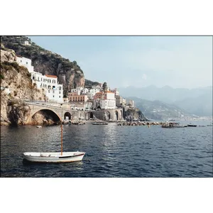 Impression sur toile du bateau blanc Fida sur la côte d'Amalfi - Product Image 6