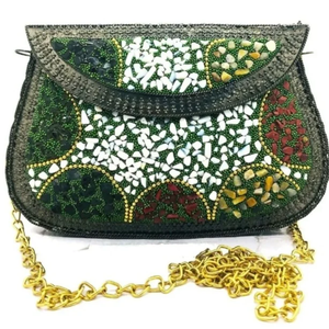 Handcrafted Eco-Friendly Resin Clutch Bag for Women Stylish Vintage Hand-painted Purse Clutches for Party & Evening Use - Product Image 1
