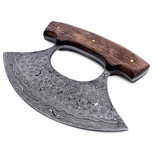 Pedidos a granel personalizados al por mayor OEM ODM servicio industrial profesional japonés hacha para Pizza hecha a mano de acero inoxidable de madera - Product Image 2