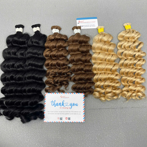 Profundo ondulado a granel Muchos colores Cabello cabello humano 100% Vietnamse extensiones de cabello humano listas para enviar - Product Image 1