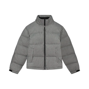 Chaqueta de plumón de lujo de alta calidad al por mayor de fábrica, soporte para hombre, abrigo de invierno impermeable acolchado con capucha de diseñador negro - Product Image 1