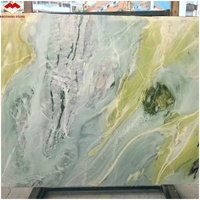 Dalles de marbre naturel onyx vert transparent Brothers Stone Dreaming Paradise pour murs et comptoirs