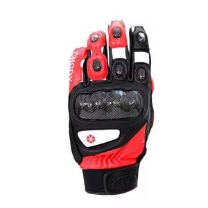 Guantes de cuero anticaída para motocicleta, guantes protectores de cuero todoterreno - Product Image 3