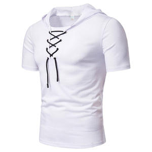 T-shirt de sport pour homme à séchage rapide avec logo personnalisé, tricoté, pour la course et la gym, avec logo avant, marque propre - Product Image 1