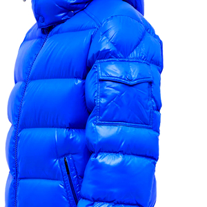 Veste matelassée longue d'hiver froide de conception personnalisée OEM avec capuche Veste en duvet coupe-vent chaude pour hommes de qualité supérieure - Product Image 4