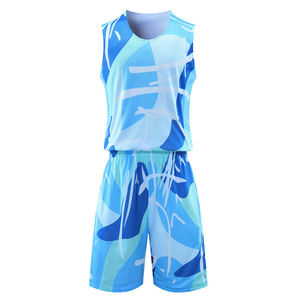 เสื้อบาสเก็ตบอลสำหรับทุกเพศเสื้อบาสเก็ตบอลพิมพ์ลายสตรีทแบบระเหิด - Product Image 2