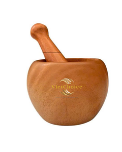 Mortero y Maja de Madera de Acacia de 2 Piezas Vietchoice al por Mayor, Accesorios de Cocina Naturales, Duraderos, Aptos para Horno, Sostenibles 2025 - Product Image 2