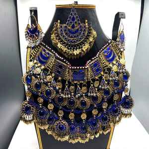 ชุดสร้อยคอ kundan สไตล์วินเทจสำหรับผู้หญิงอินเดียงานหมั้นสแตนเลสคุณภาพดี - Product Image 4